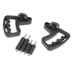JeCar front aluminum grab handles installed on a Jeep Wrangler for easy entry.