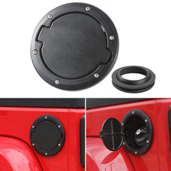 JeCar gas cap fuel door cover on Jeep Wrangler JK for rugged off-road styling