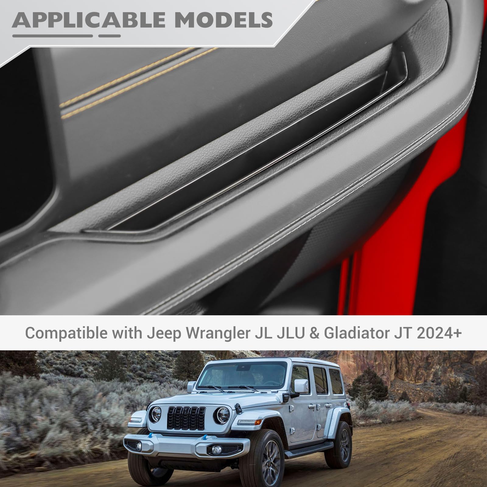 JeCar Grab Bar Tray preserves grab handle operation and easy access.