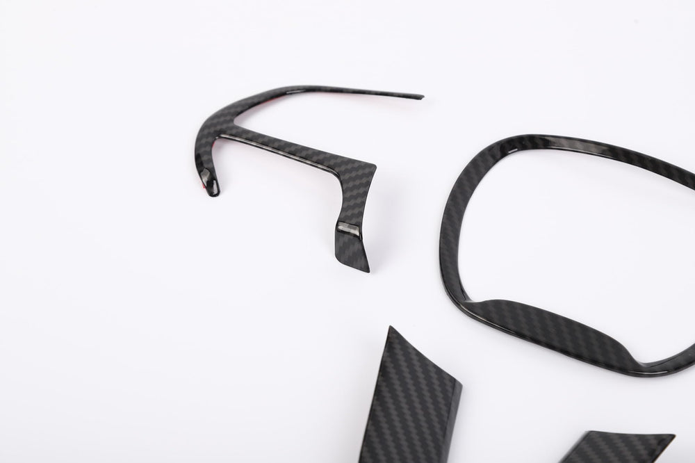 JeCar Charger instrument cluster carbon finish brightens the cabin.