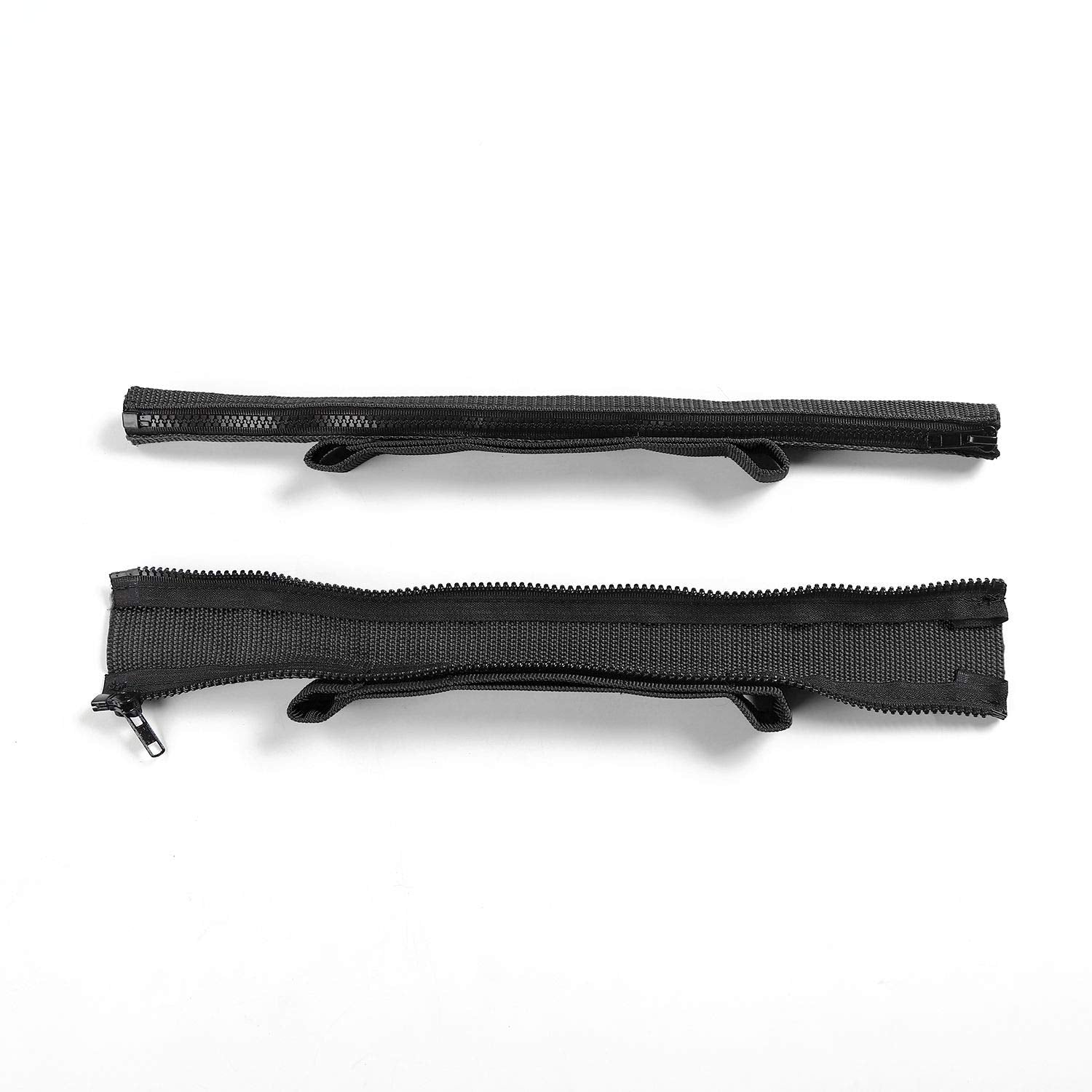 JeCar zipper-design door strap wraps around wires for quick, tool-free installation