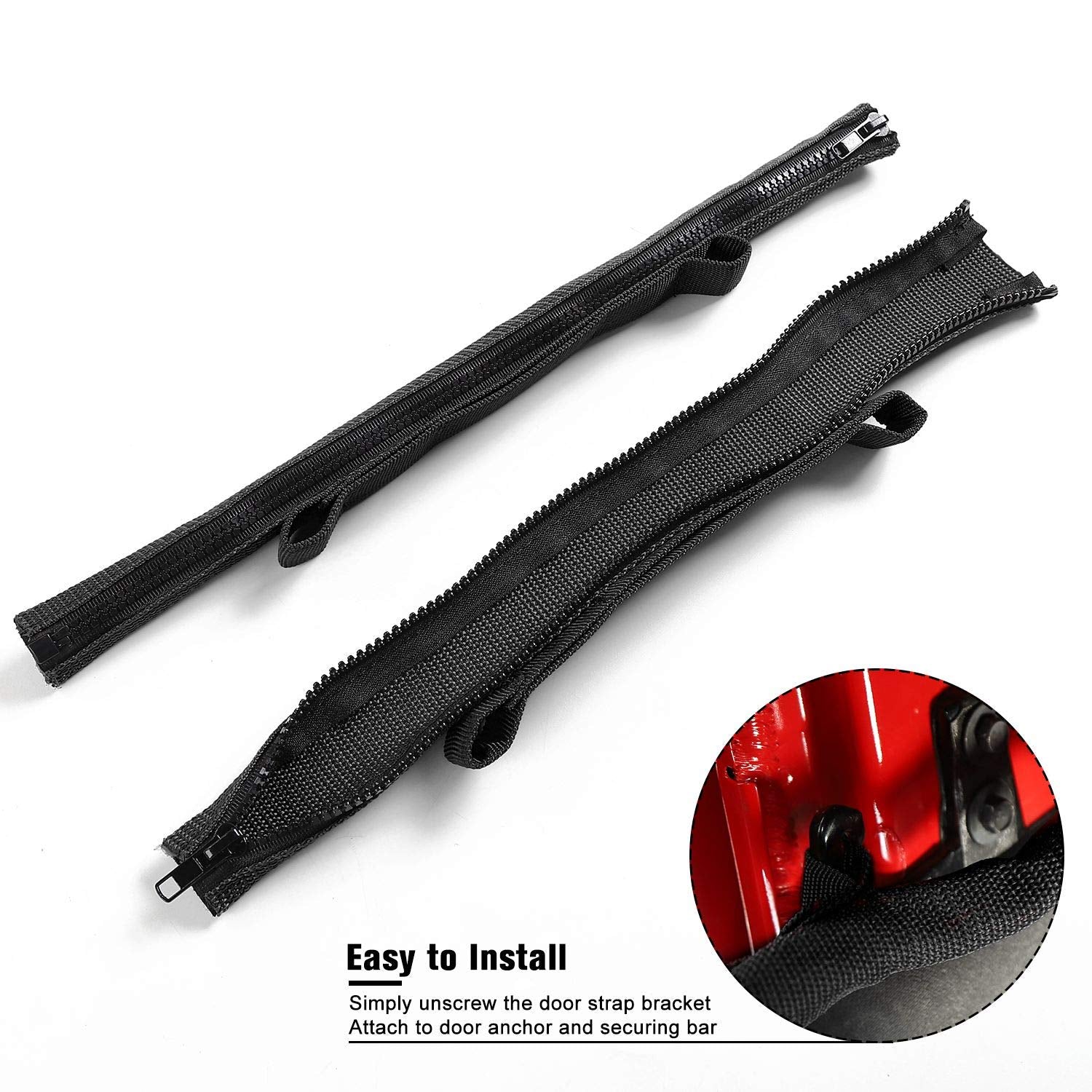 JeCar door-limit strap keeps Wrangler doors within a safe range