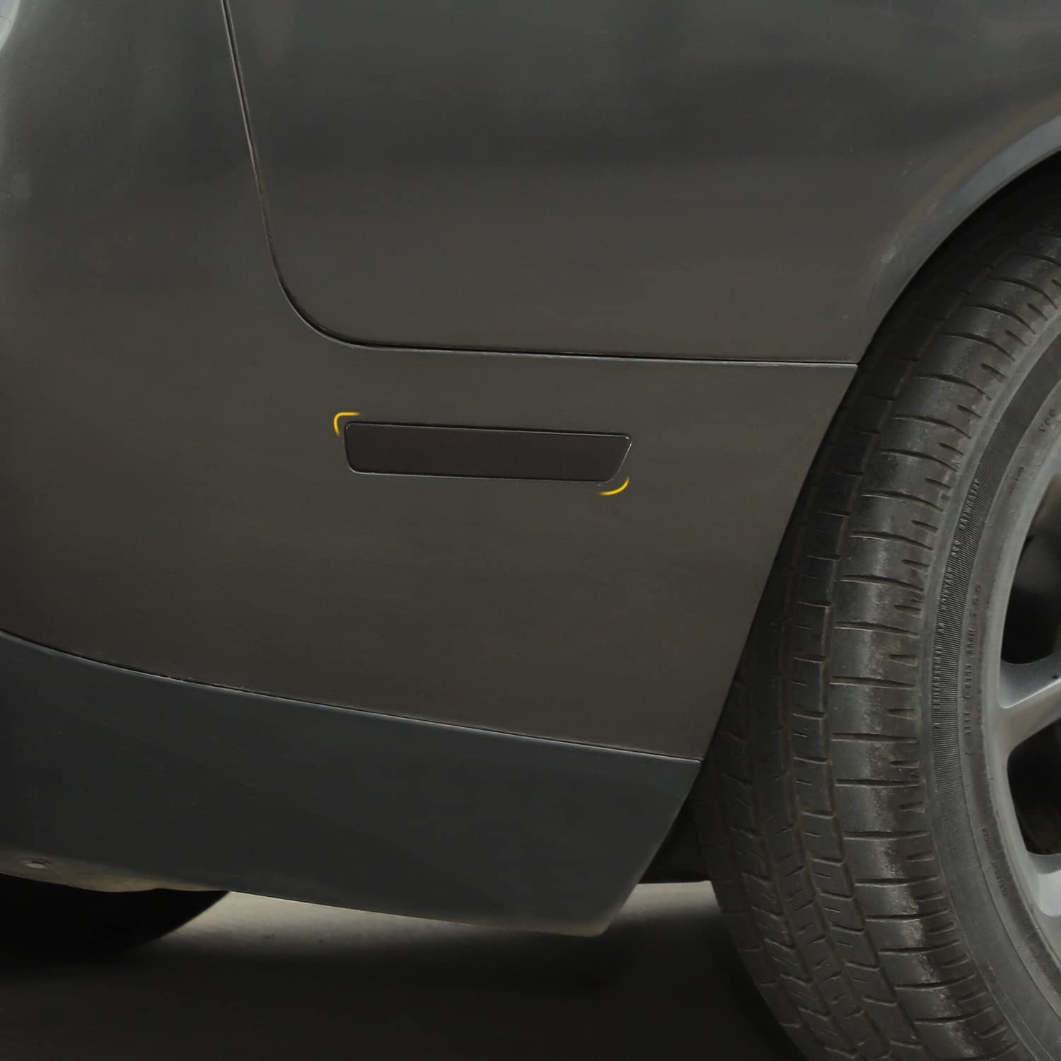 JeCar smoked side marker light cover on Dodge Challenger rear-right improves protection against scratches