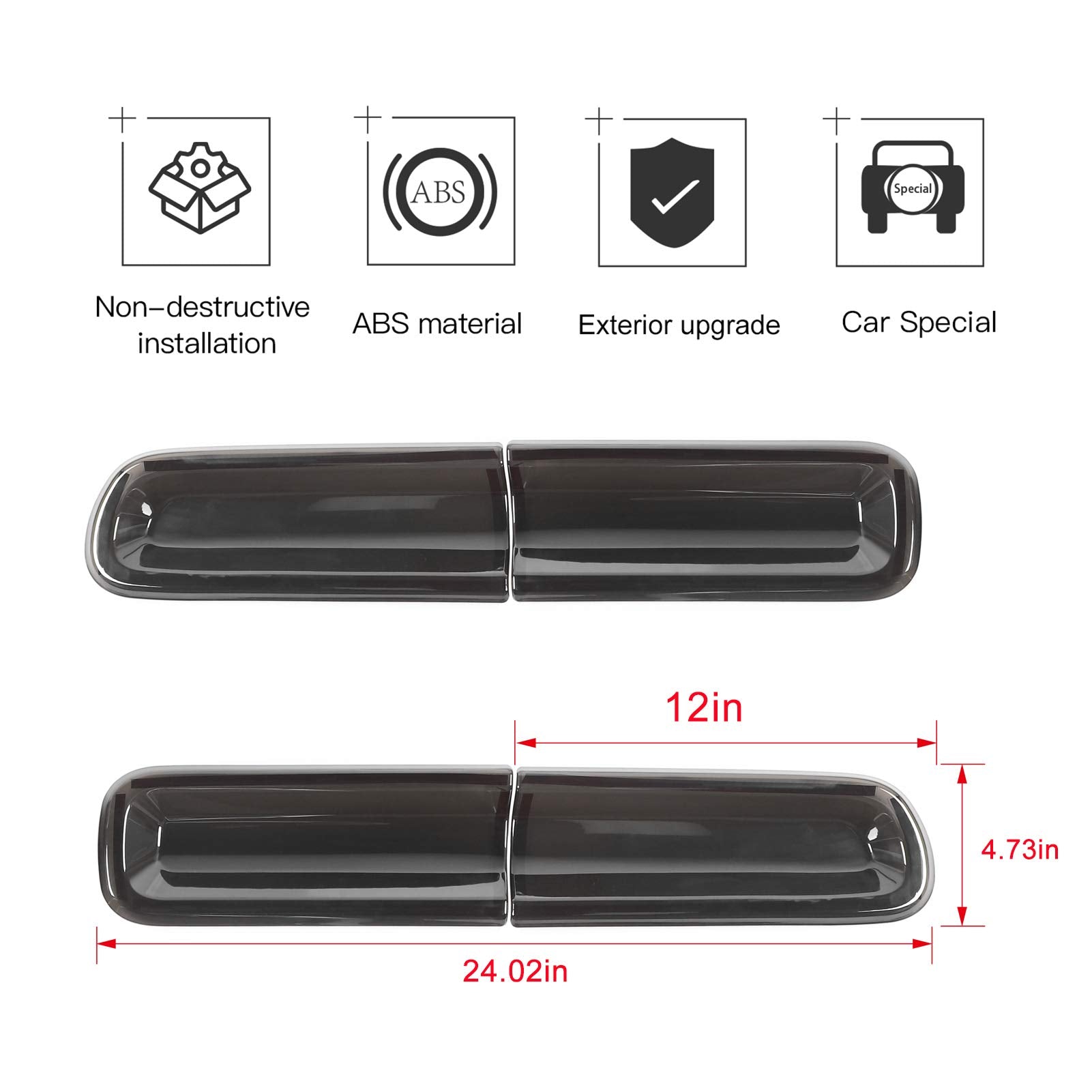 JeCar smoked tail light covers rear view adds sleek protection