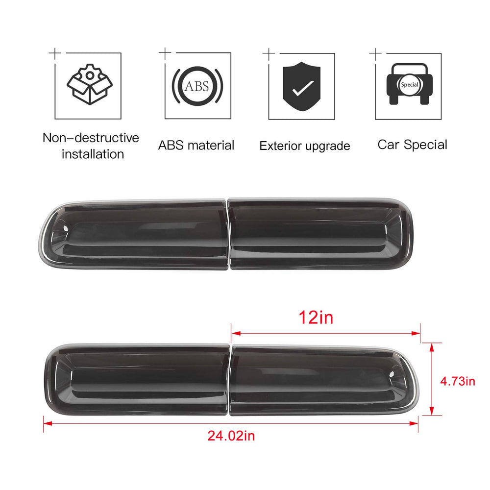 JeCar smoked tail light covers rear view adds sleek protection
