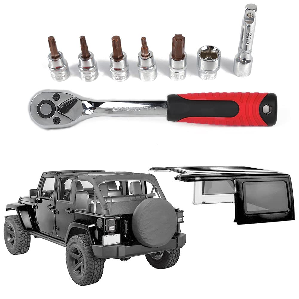JeCar socket wrench kit full collection for Wrangler hardtop removal tasks