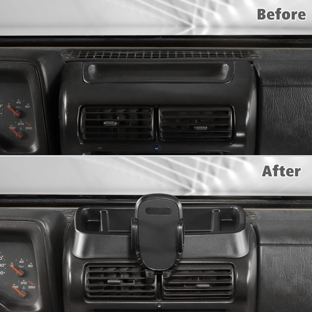 JeCar TJ upgraded metal ball ensures a durable, secure hold on the dash.