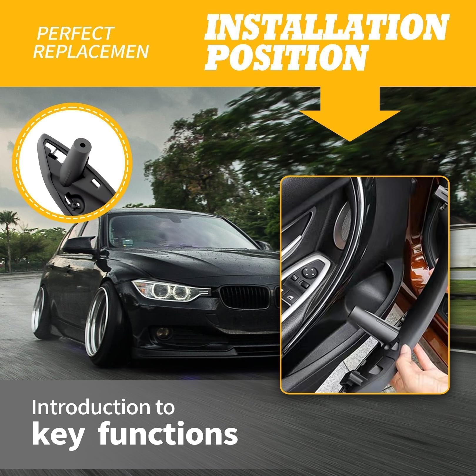 Jecoupoon black inside-panel installation scene illustrates seamless fit and clean finish.