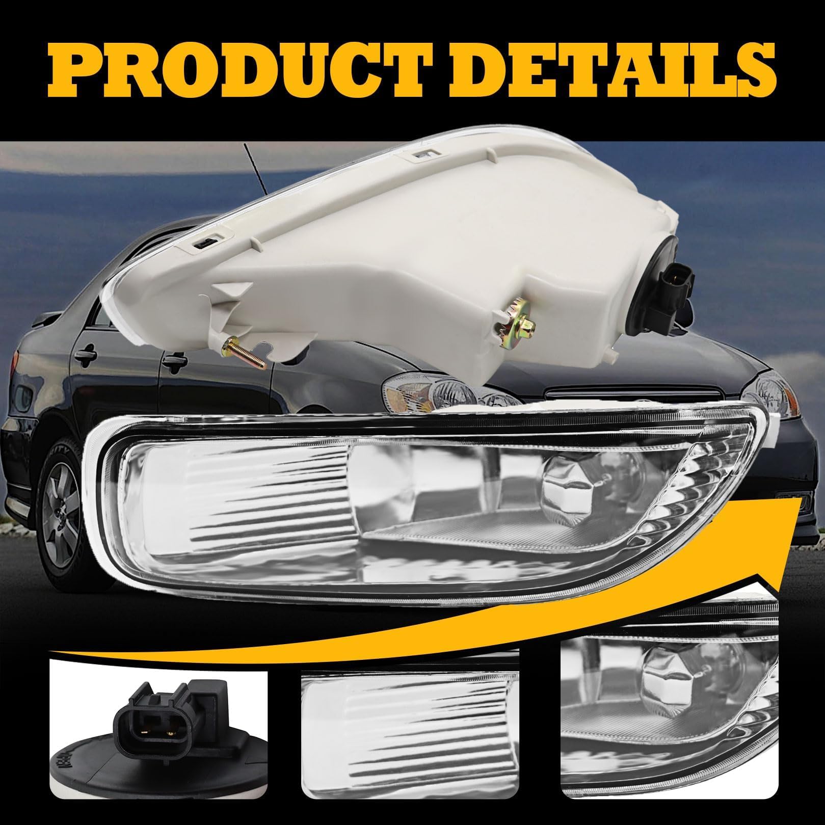 Jecoupoon fog light beam penetrates fog for clearer ahead view