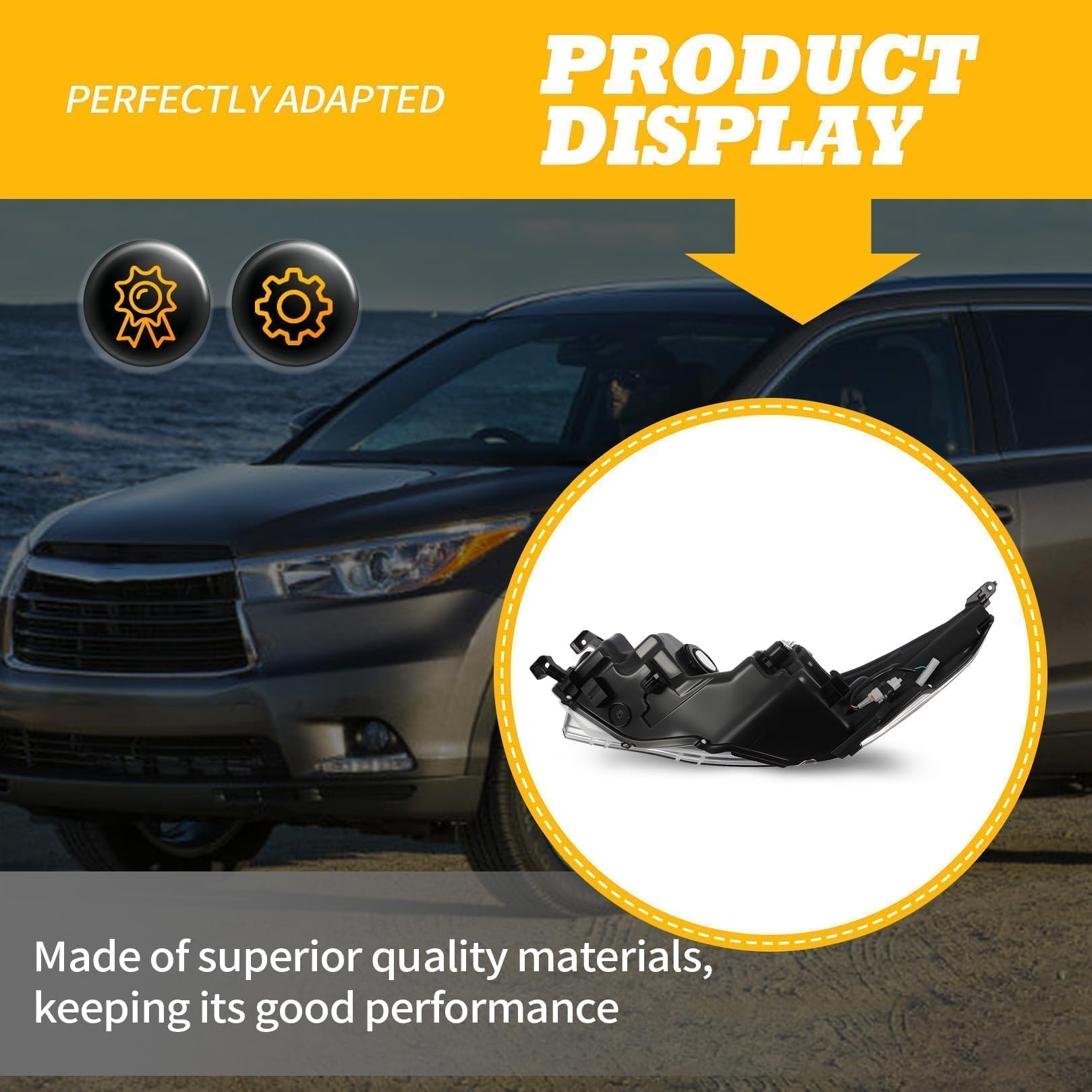 Jecoupoon halogen headlight low color temperature glow