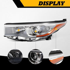 Jecoupoon halogen headlight passenger-side Highlander 2014-2016 improves road illumination