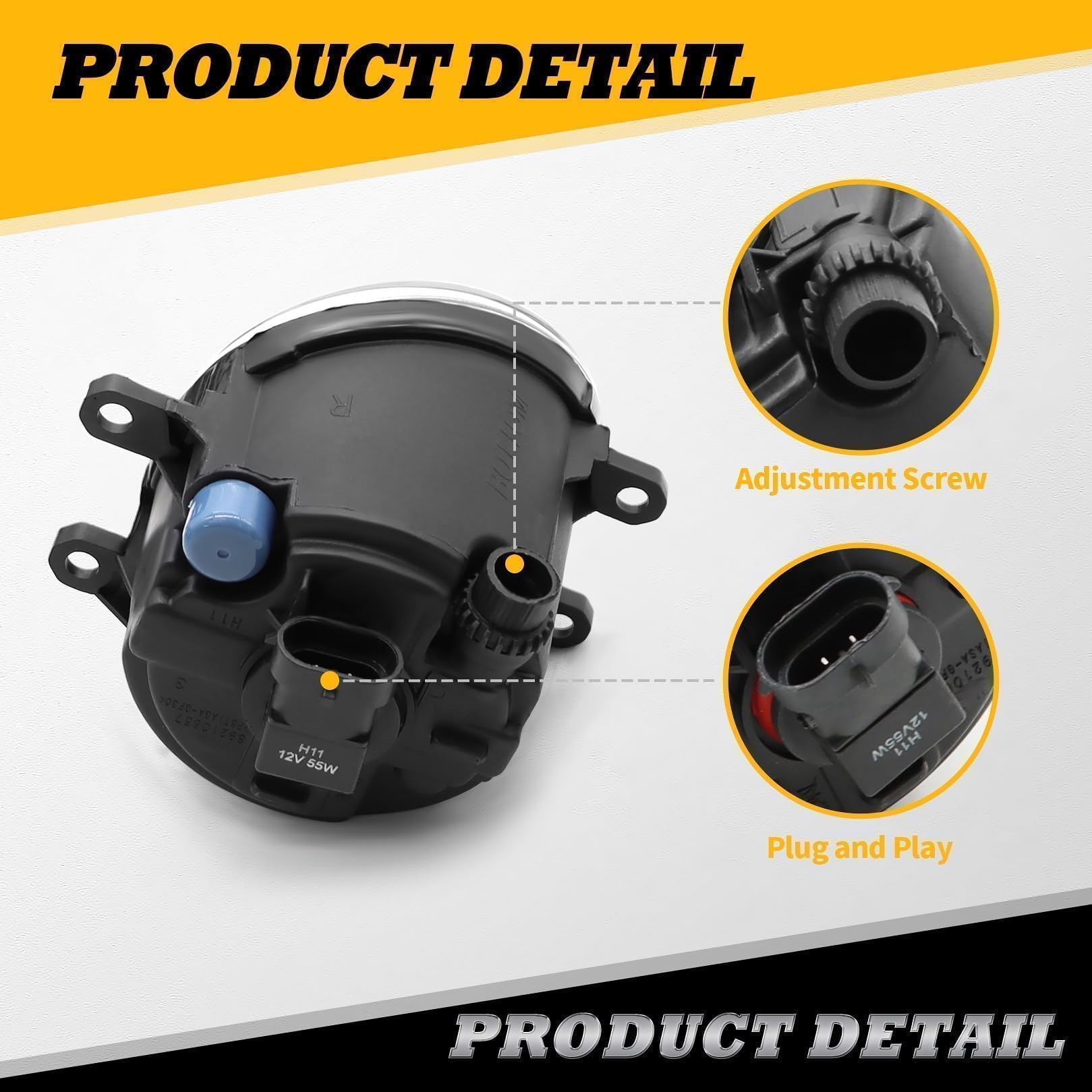 Jecoupoon left fog light assembly ready for easy installation