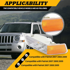 Jecoupoon Patriot front turn signal light cover right improves night visibility