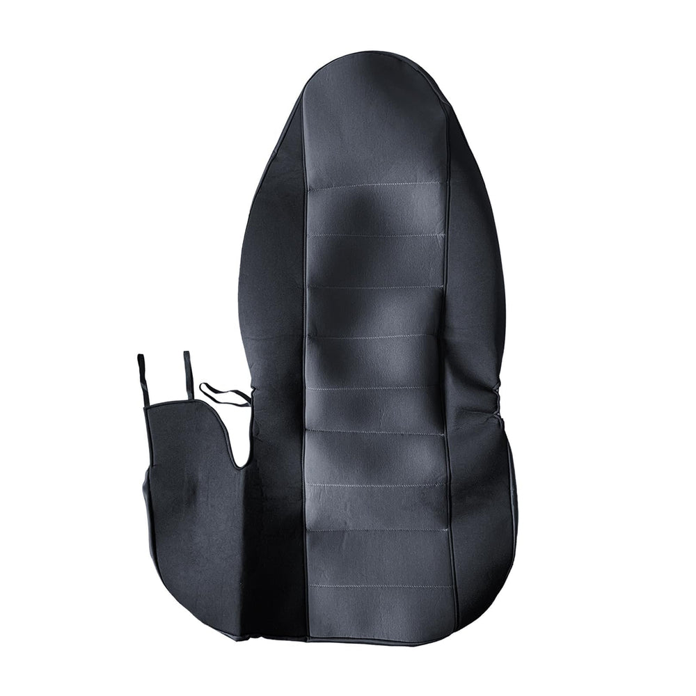 Jecoupoon charcoal black seat cover complements Ranger cabin.