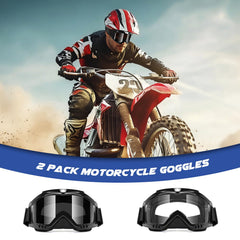 Jeemeele goggles front view black offer clear visibility and wind protection.