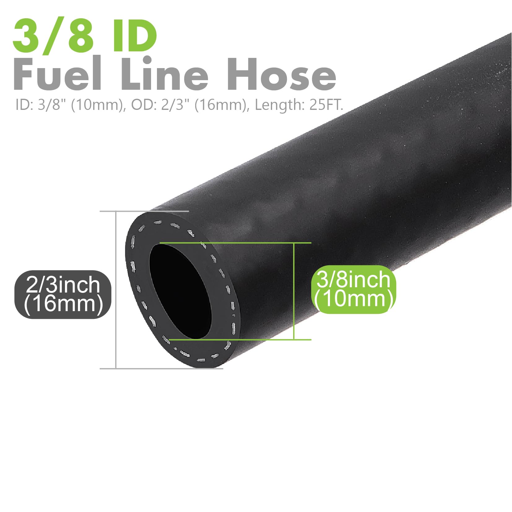 Jeemiter lightweight flexible fuel hose facilitates easy handling and quick installations.