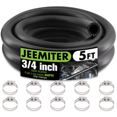Jeemiter fuel line hose 34 inch ID, 5 ft kit for fuel systems.