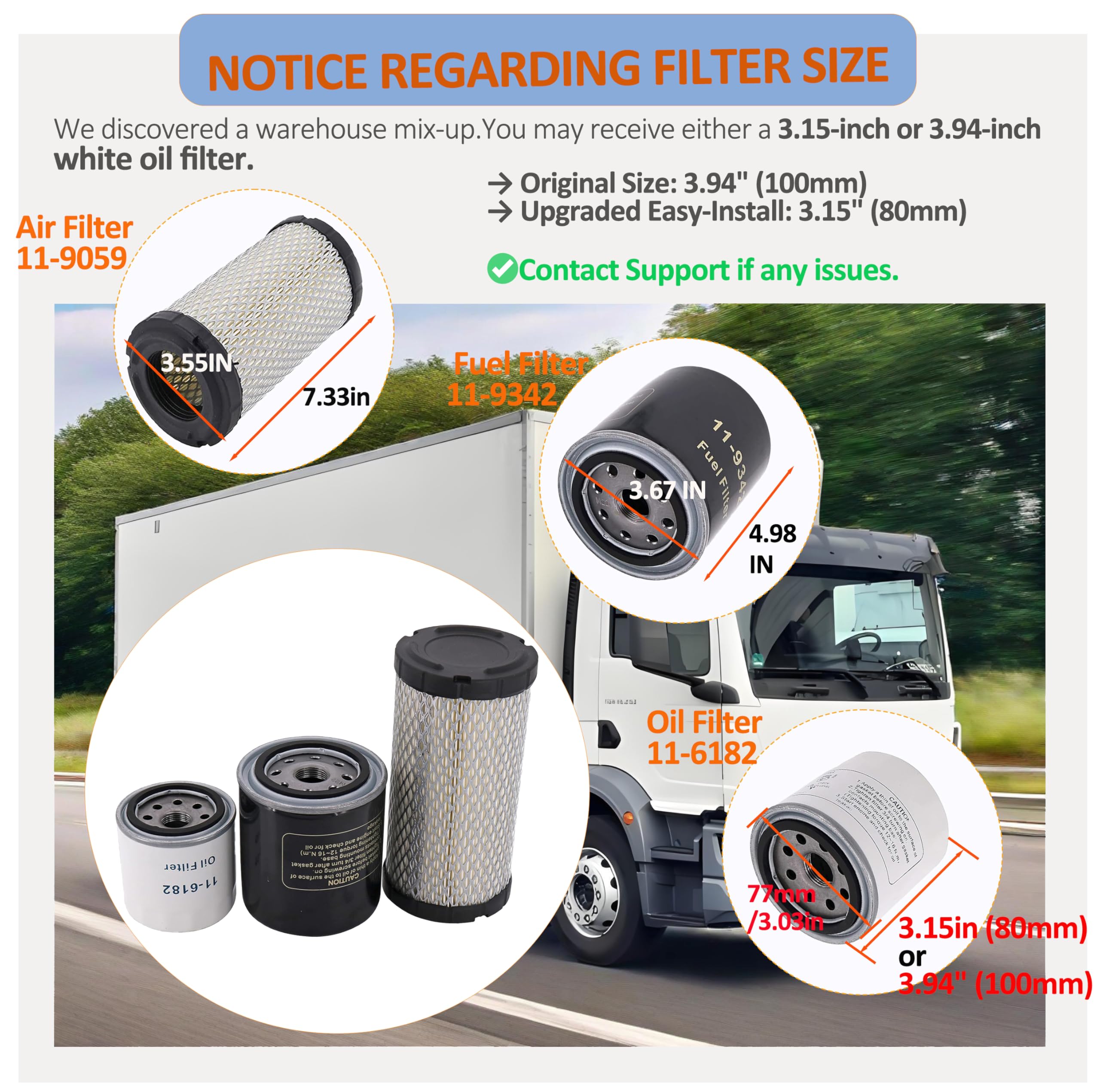 JEENDA fuel filter 11-9342 for Thermo King supports clean fuel flow