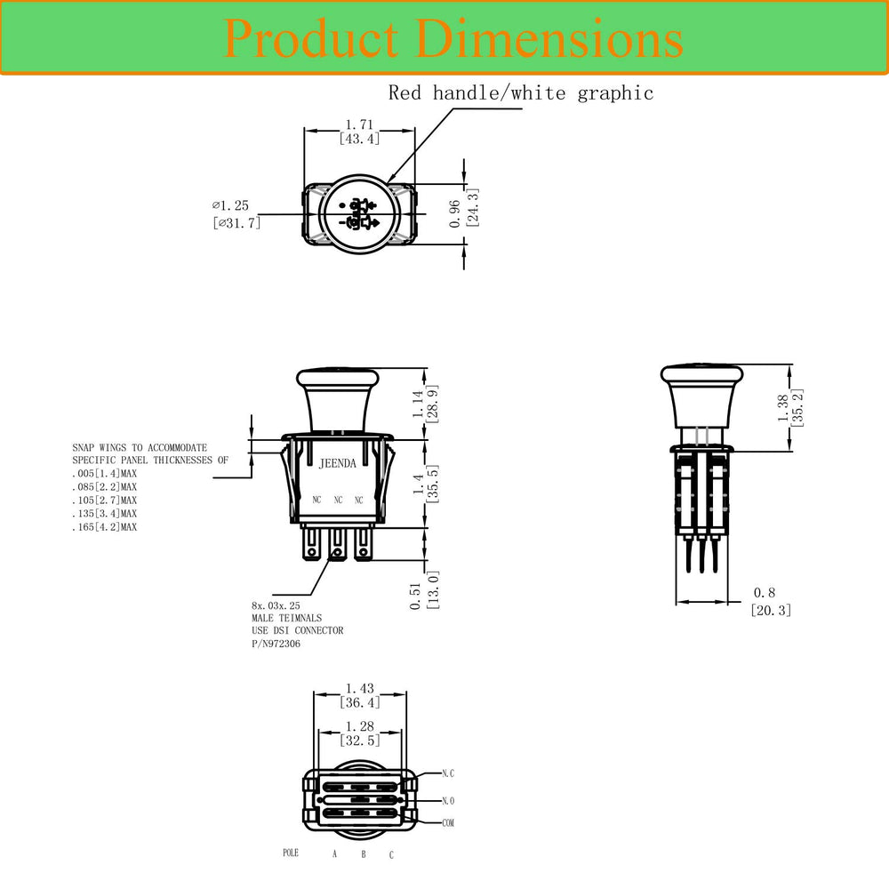 JEENDA PTO switch supports numerous Dixie Chopper models for compatibility.