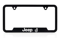 Jeep Wave license plate frame - front view highlights durable UV print and a clean fit.