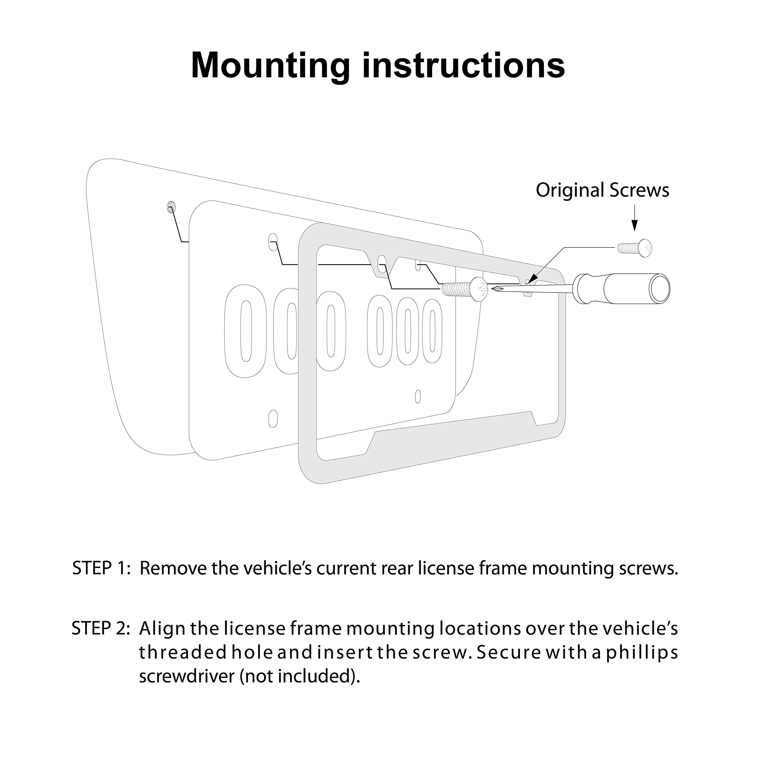 Jeep Wave license plate frame - mounted on vehicle demonstrates weather-resistant plastic.