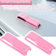 jeep-wrangler jl/jlu pink hinge trim closeup shows durable UV-treated ABS.