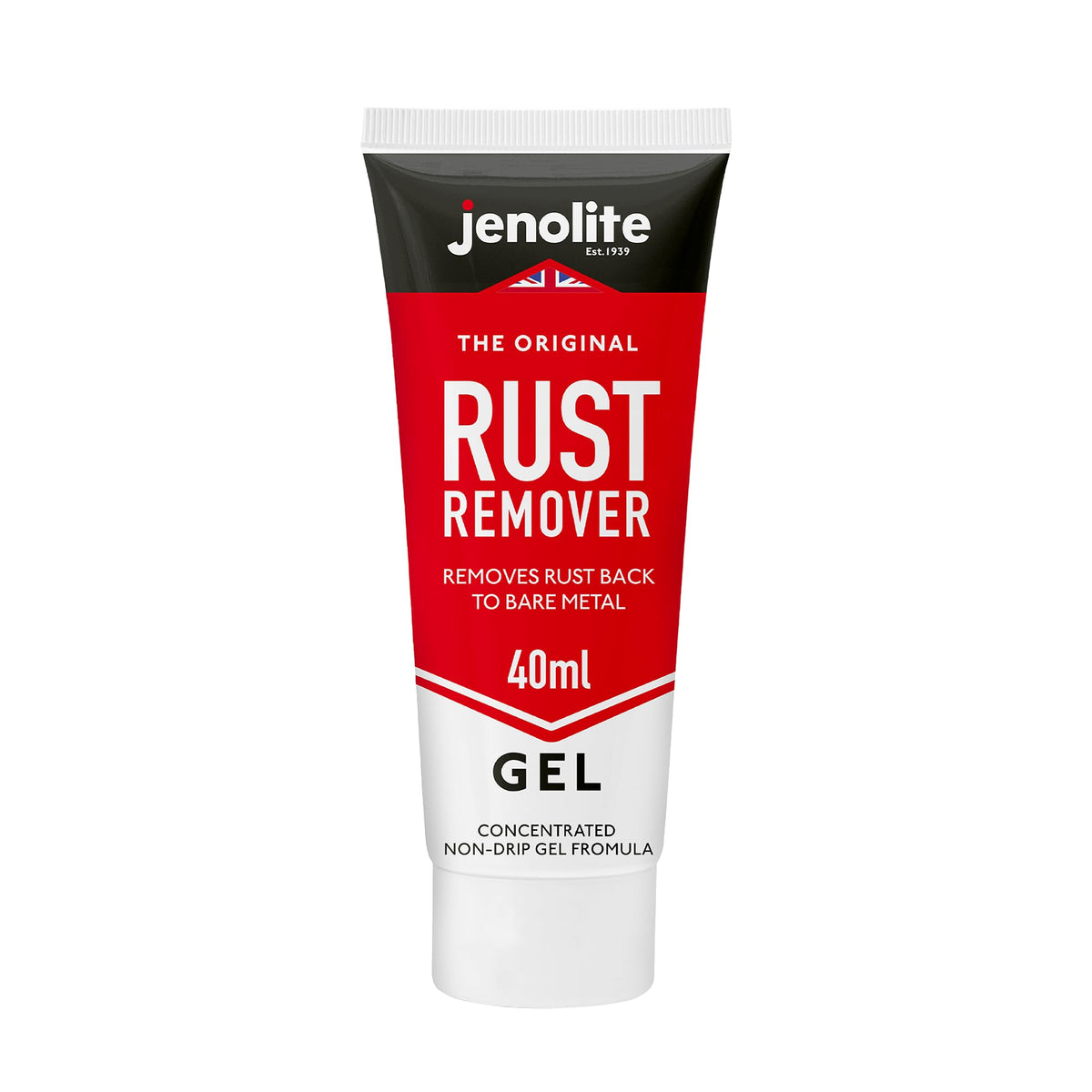 Jenolite Gel Rust Remover 40ml tube targets rust with precision.
