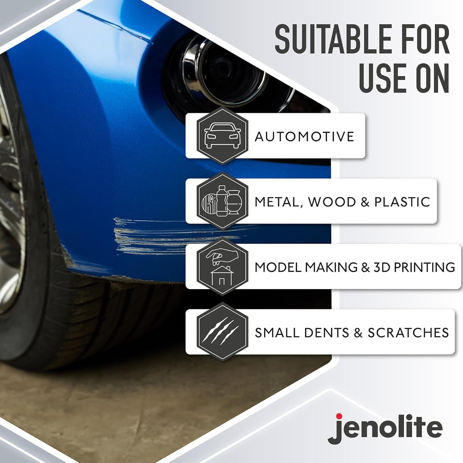 JENOLITE Primer Filler Aerosol Paint Grey priming plastic surfaces for top coats.