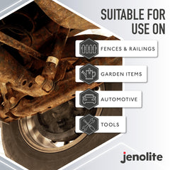 Jenolite blue-black converted rust reveals paint-ready surface.