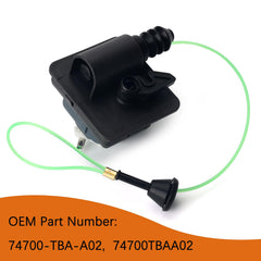 Jepacr black housing with green wire detail for long-lasting fuel lid operation.