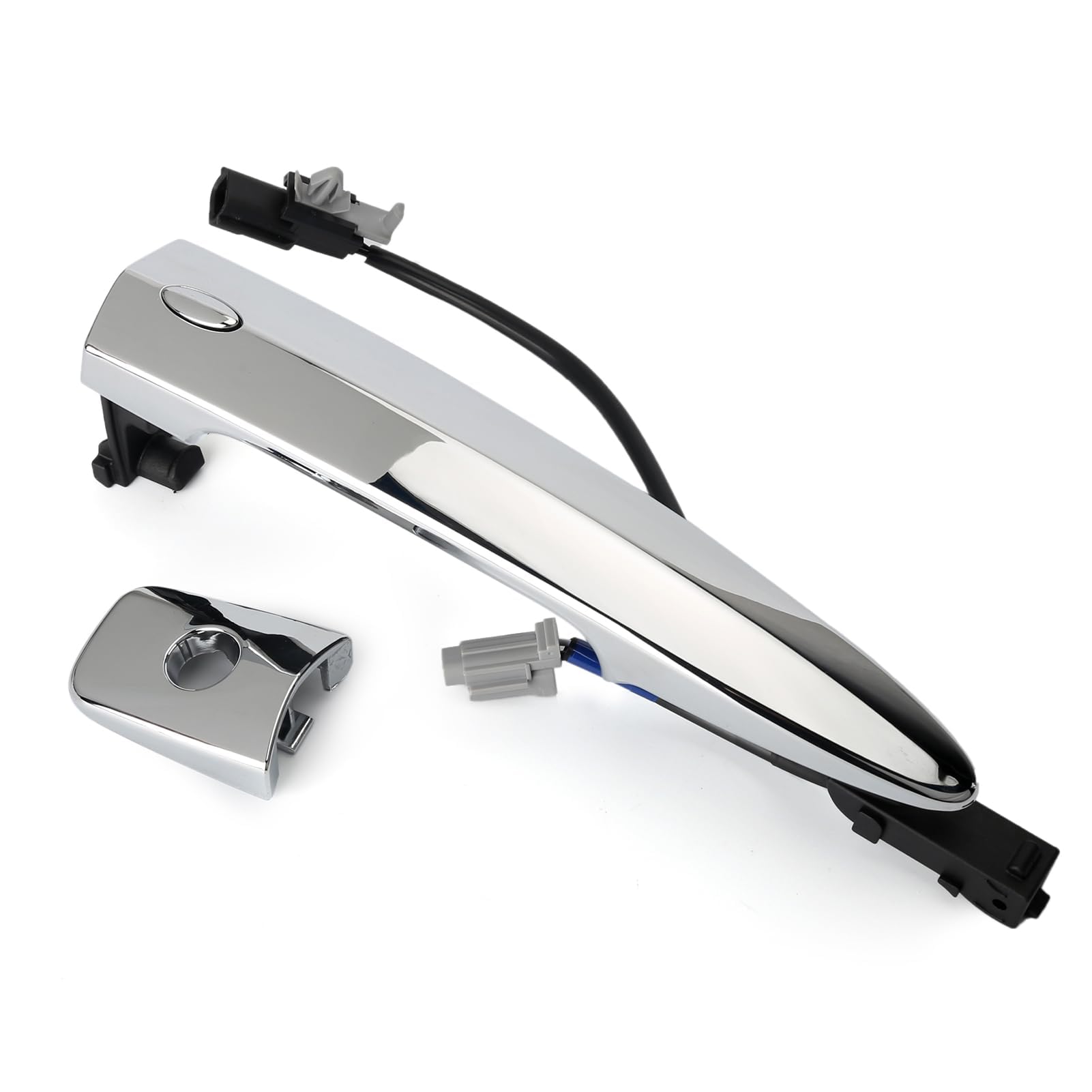 Jepacr exterior chrome door handle with sensor enables keyless entry