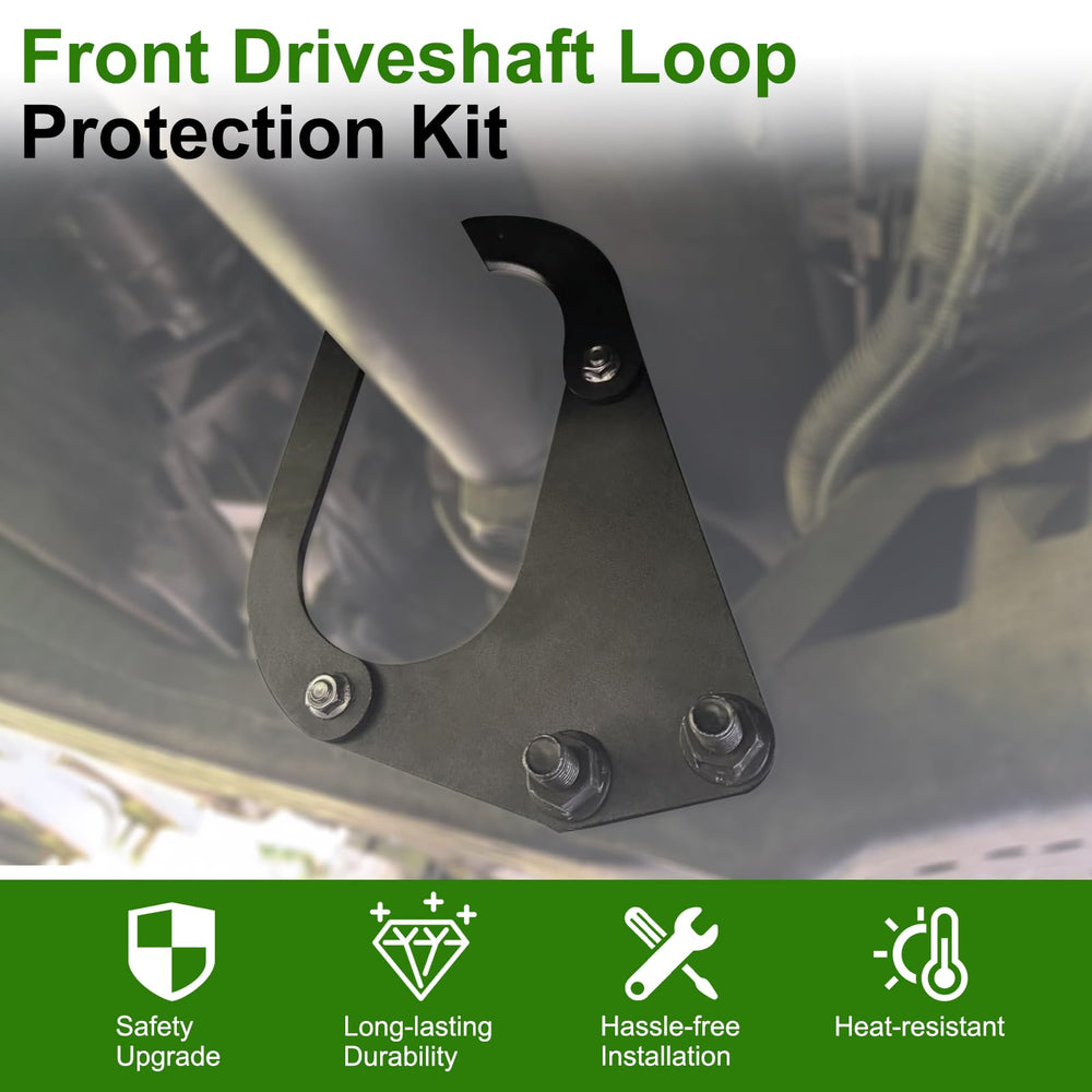 Jerbor front driveshaft loop features laser-cut construction for precise, durable mounting.