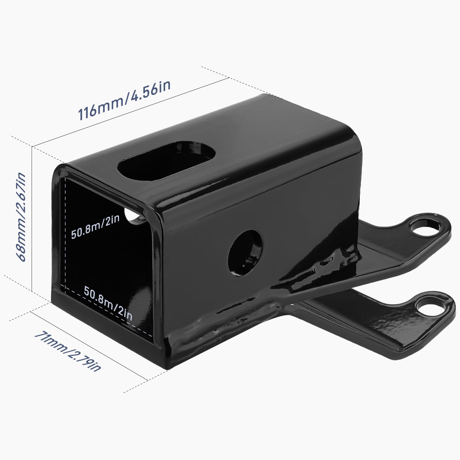 Jerbor packaging-friendly 2-inch hitch receiver, protective box ensures safe shipment.