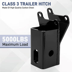 Jerbor heavy-duty 2-inch ATV hitch receiver for TRX420, compatible with solid rear axle models.
