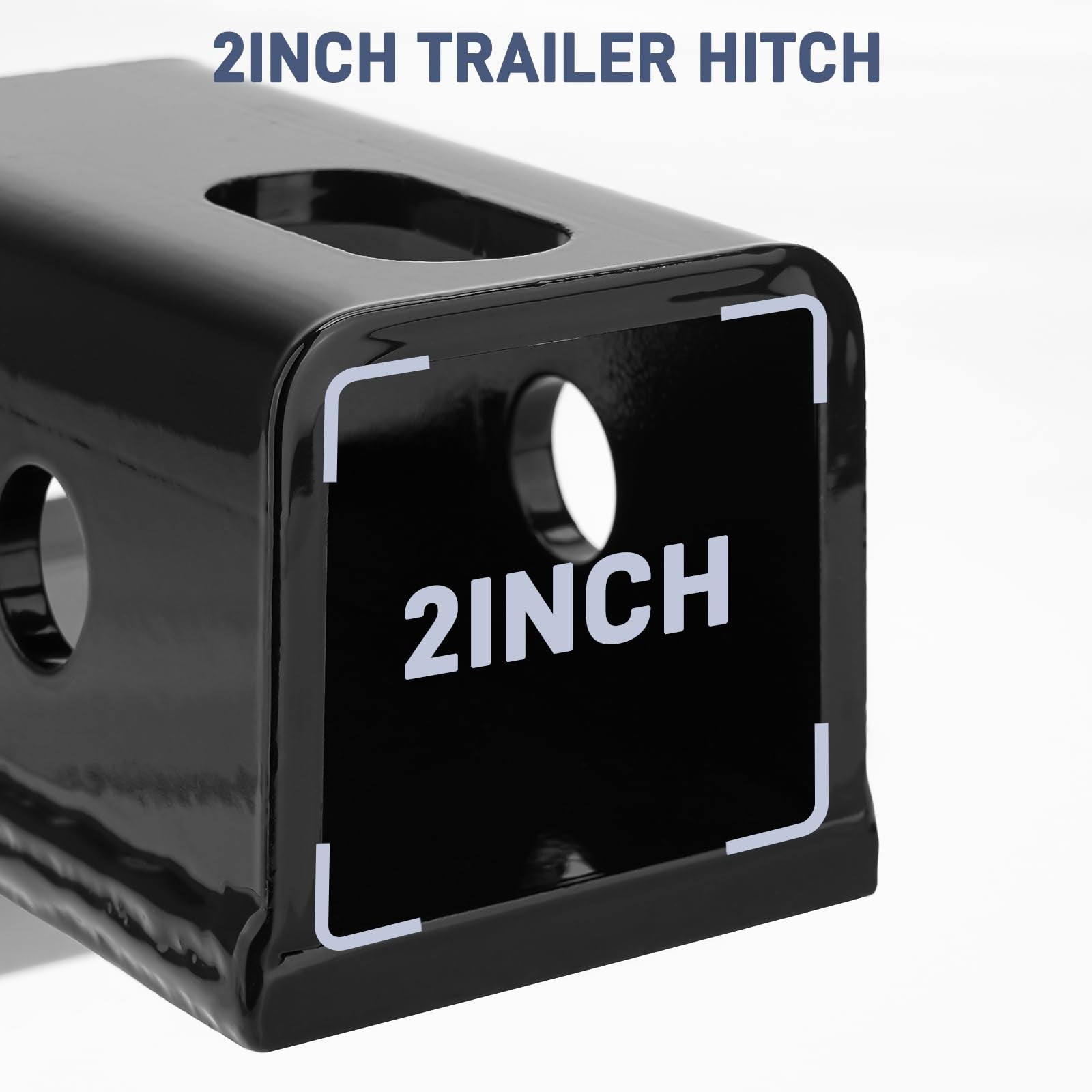 Jerbor heavy-duty 2-inch ATV hitch receiver for TRX520 Foreman, supports gear hauls.