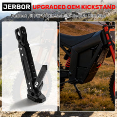 Jerbor kickstand Tuttio Soleil01 side view with adjustable height for uneven ground.