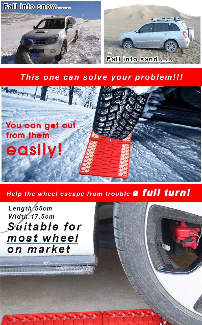 Jeremywell dual-pack traction mats ideal for off-road or emergency use