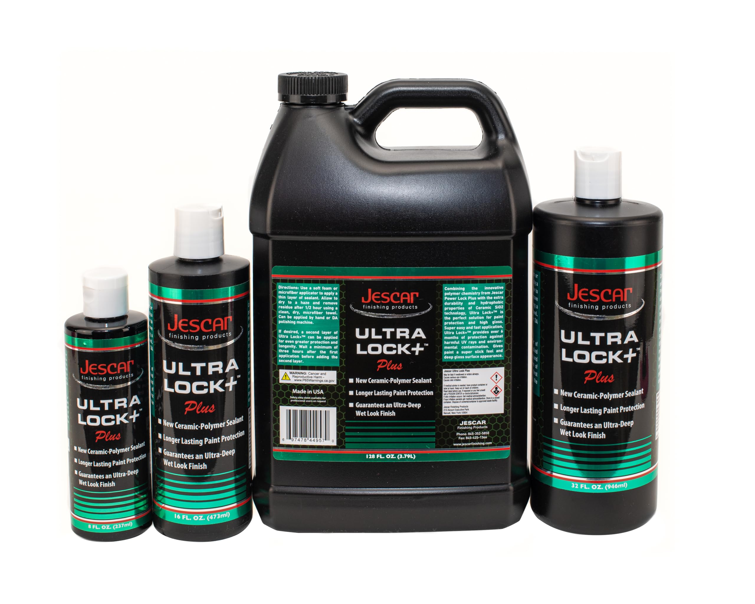 Jescar Ultra Lock+ 32oz high-gloss finish boosts showroom shine.