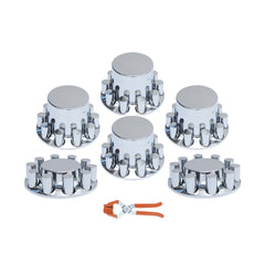 JESONN 33mm chrome ABS axle cover front kit enhances wheel style and protection.