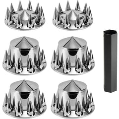 JESONN 33mm chrome axle cover front kit adds durable shine and protection.
