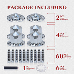 JESONN 33mm thread-on lug nut covers safeguard studs and simplify maintenance.
