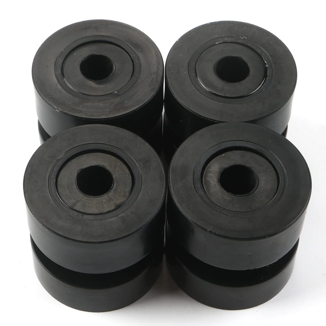 Black polyurethane bushing from Jetuplusllc for Peterbilt exhausts in a four-pack