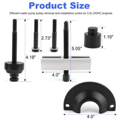 Jetuplusllc Duratec 3.0L engine cutaway highlighting compatible pulley tools