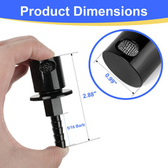 Jetuplusllc remote-mount vent valve sits above the tank for space-limited installations