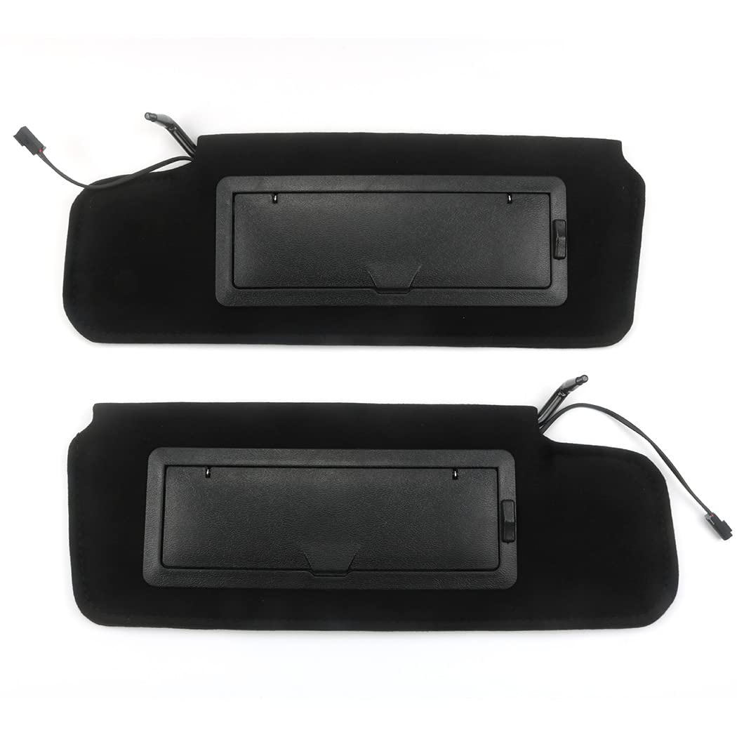 Jetuplusllc sun visor with LED vanity mirror, left Corvette C4, enhanced interior lighting.