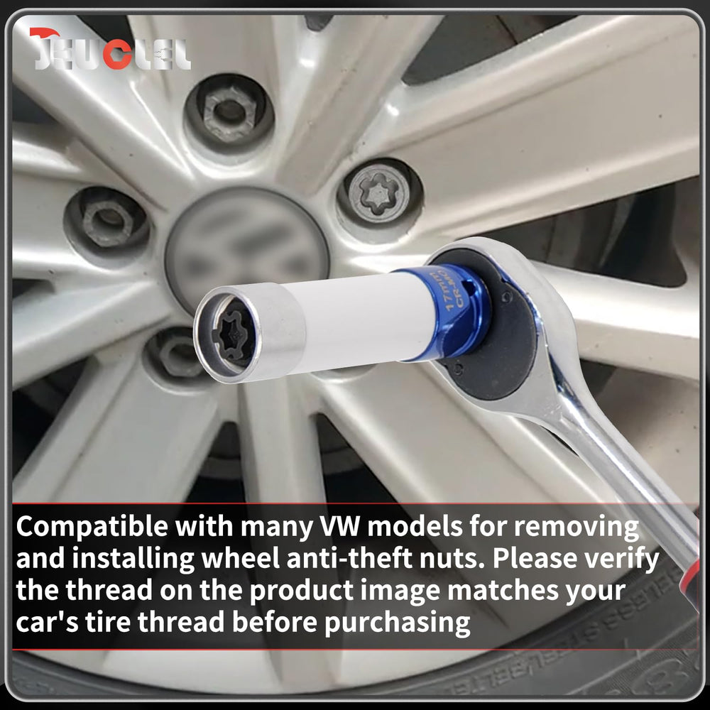 JEUCLEL 1/2-inch drive adaptor for easy socket attachment and leverage