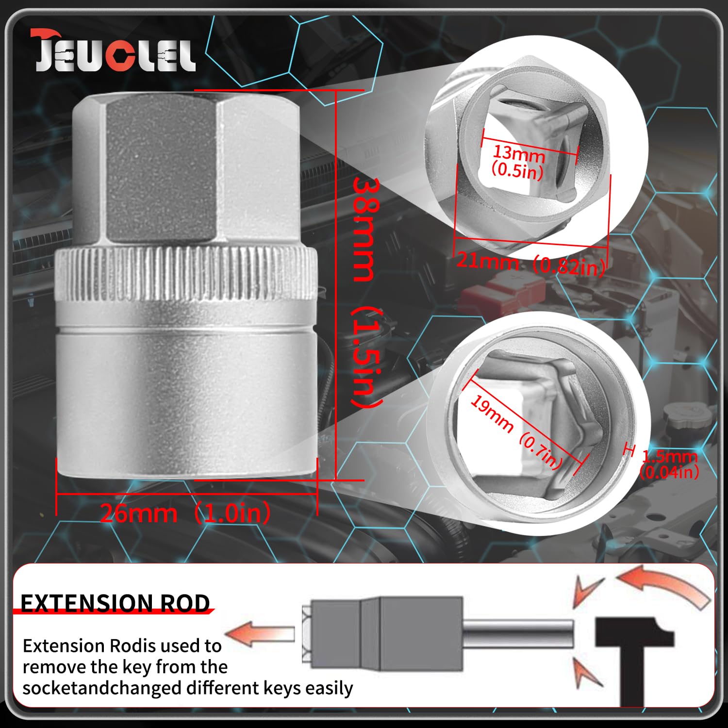 JEUCLEL Even loosening method reduces damage to nuts and bolts.