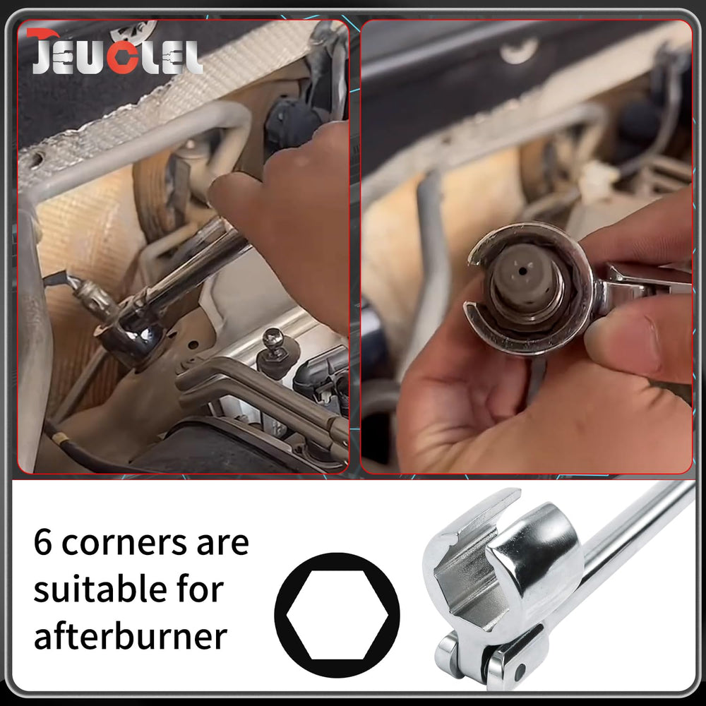 Wrench demonstrating engine compatibility for various vehicles
