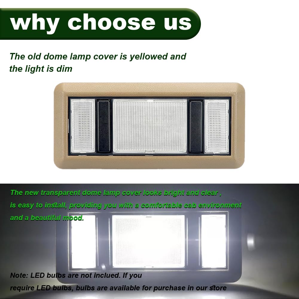 JEUNODIY map dome light cover enhances reading and map lighting brightness