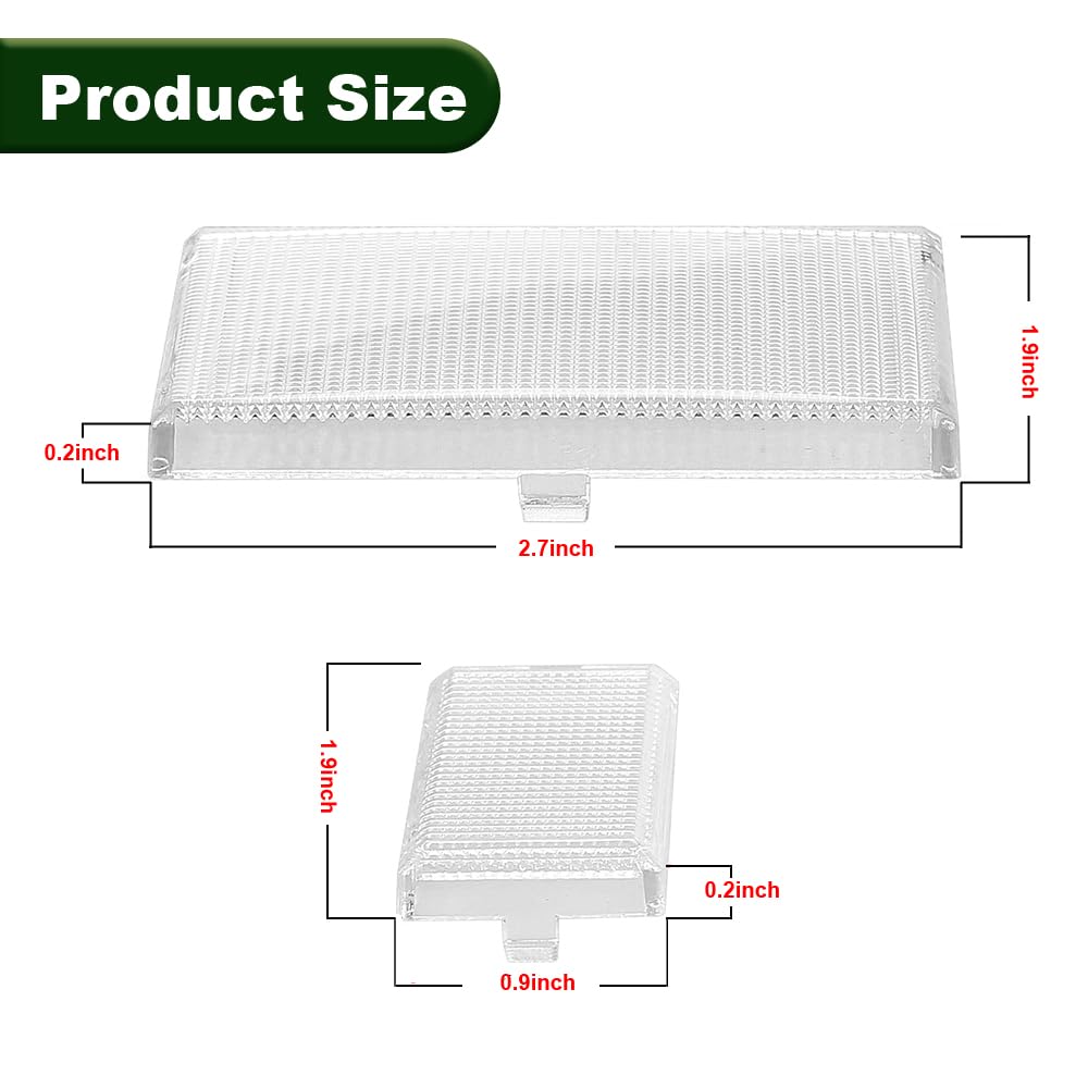 JEUNODIY clear lens dome cover fits 1988-2000 pickups for brighter cabins